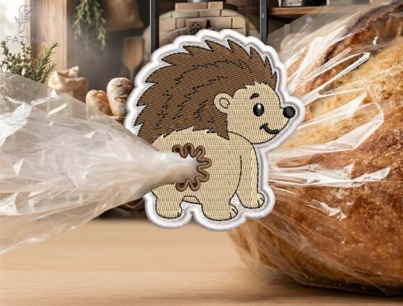 Download Cute Hedgehog Bag Tie Embroidery Design - Premium Resources