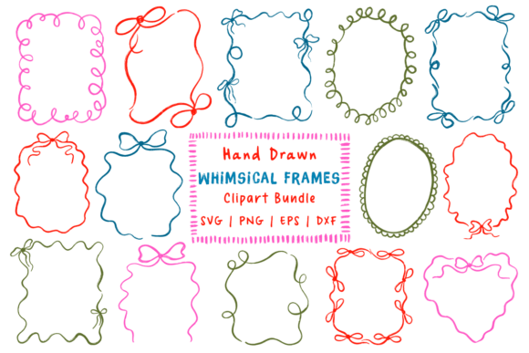 Download Whimsical Frames Doodle Clipart Bundle - Premium Resources