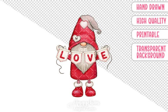 Download Hand Drawn Valentine Gnome - Premium Resources
