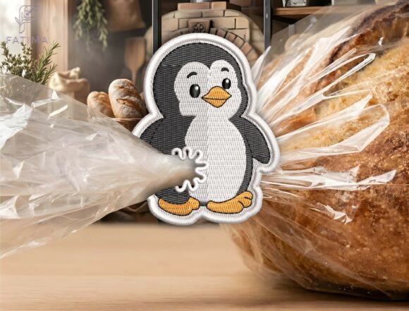 Download Cute Penguin Bag Tie Embroidery Design - Bag Collection