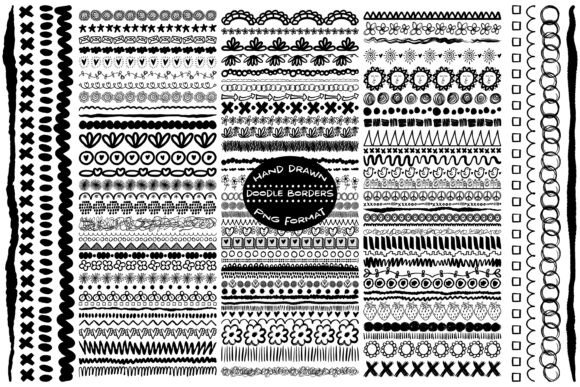 Download Decorative Doodle Borders and Dividers - Doodle Collection
